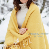 【最終在庫処分価格】UNI pocet shawl ochre ウニ ポケットショール オークル