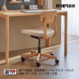 カリモク デスクチェア XW3301 オーク材 合成皮革張り ワークチェア シンプル 回転椅子 キャスター 国産 karimoku