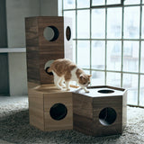 フランスペット PE03 ペットハウス ヘキサ 【2個セット】キャットタワー ペット家具 国産 France Pet スリム すっきり シンプル おしゃれ